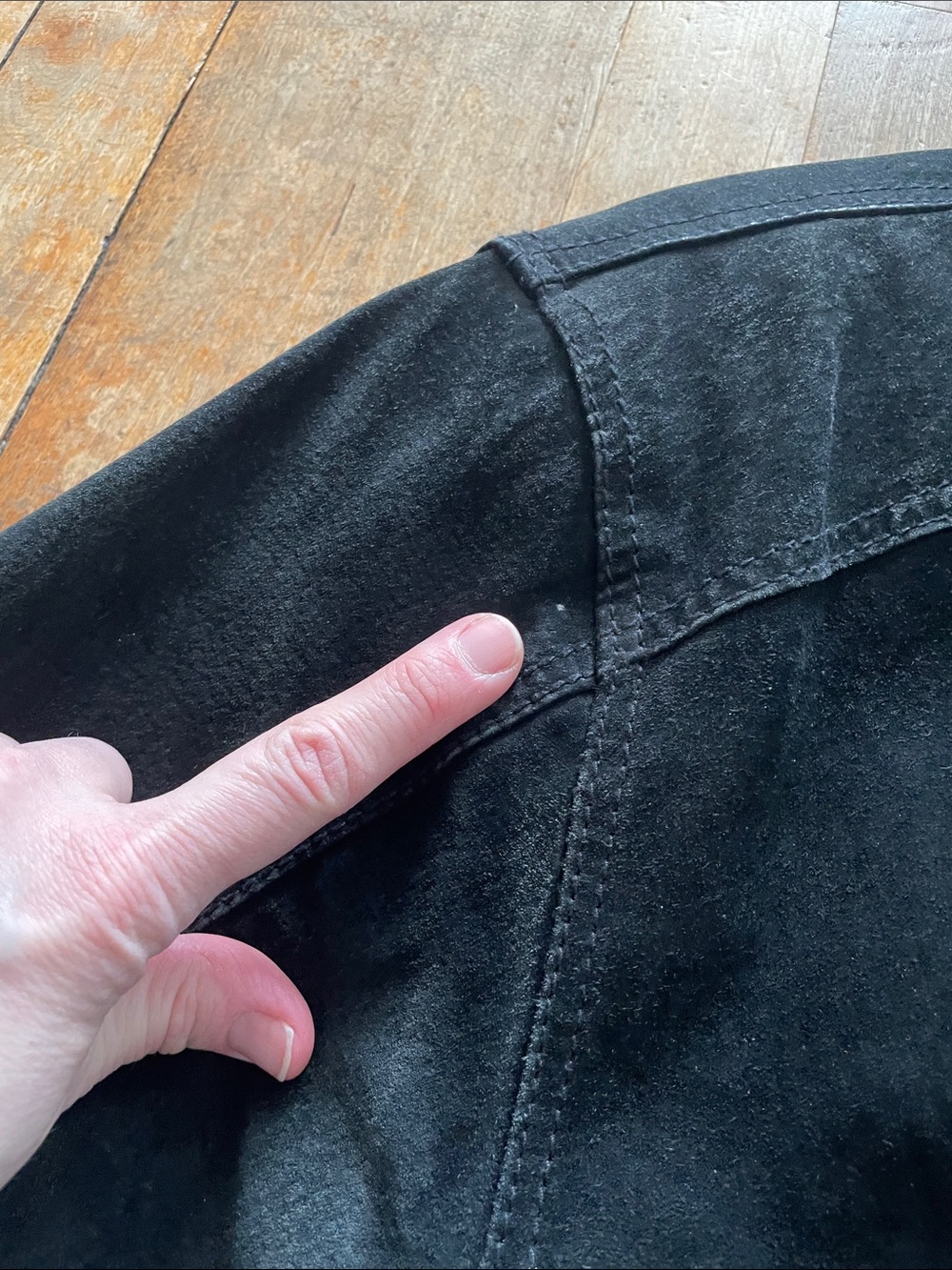 Vintage black leather moto-inspired utility jacket -XL - Picture 10 of 12